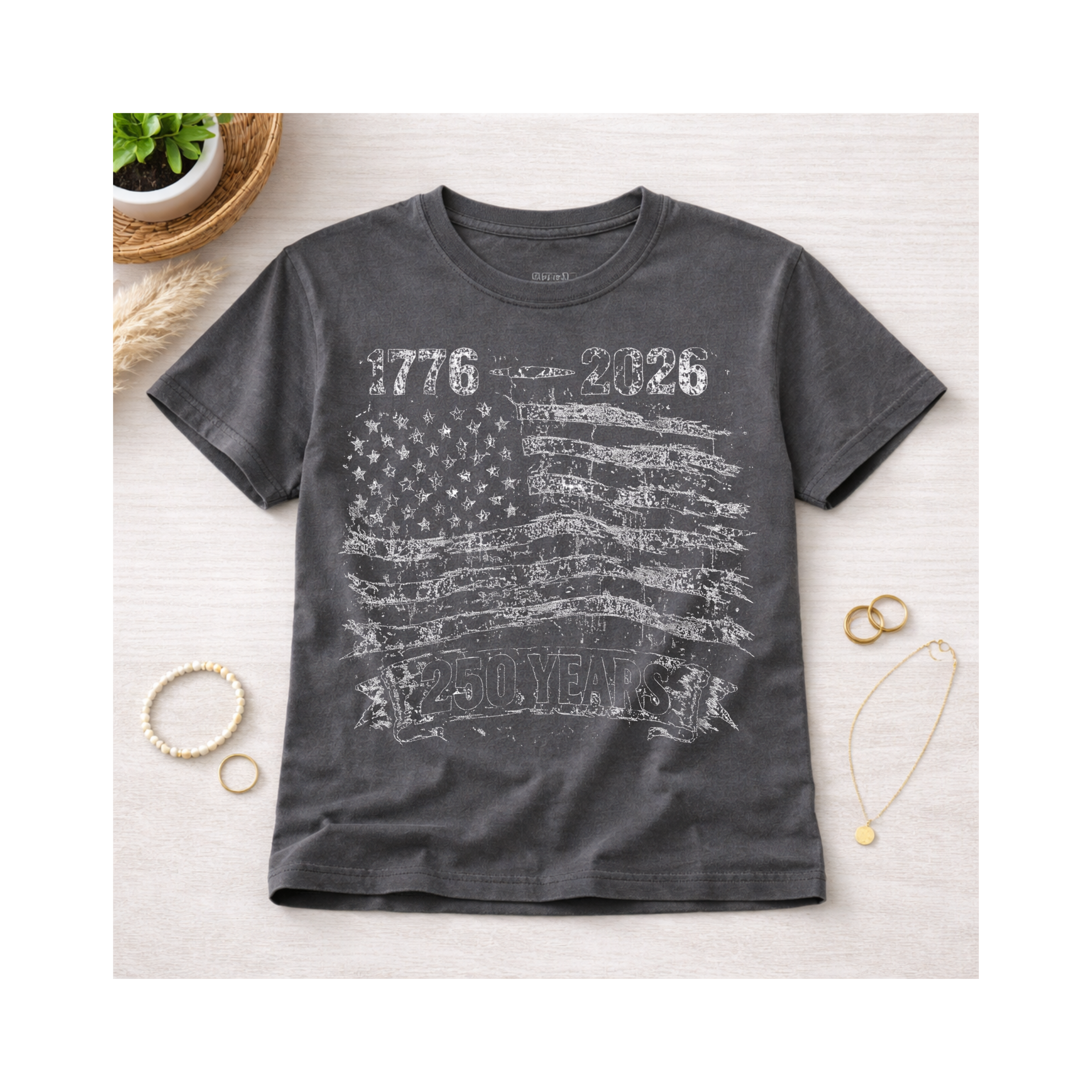 1776-2026 Flag Halftone