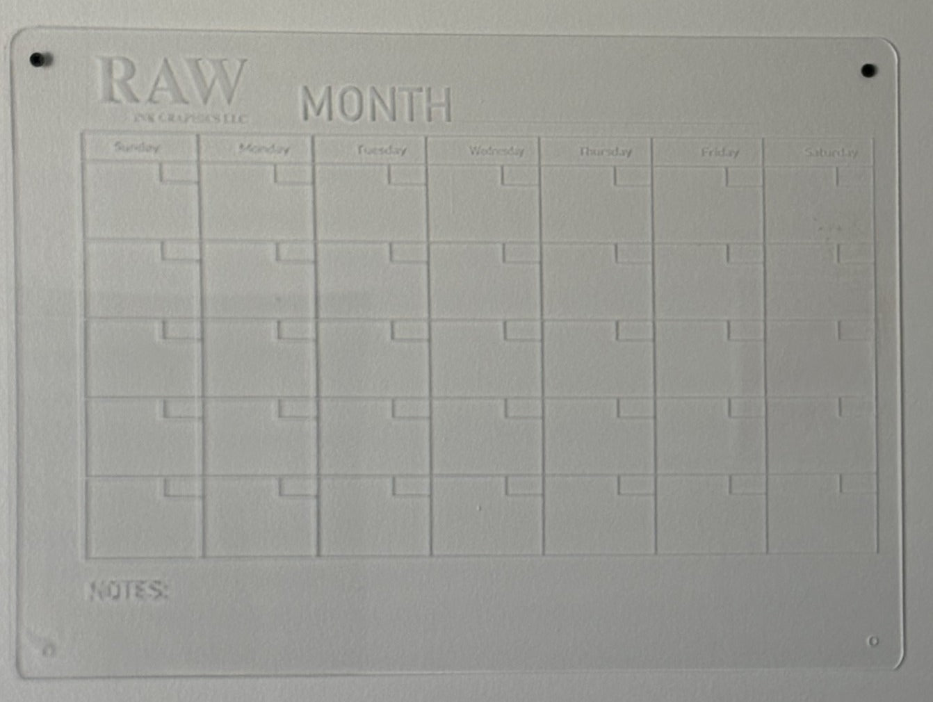 Customizable Acrylic Calendar