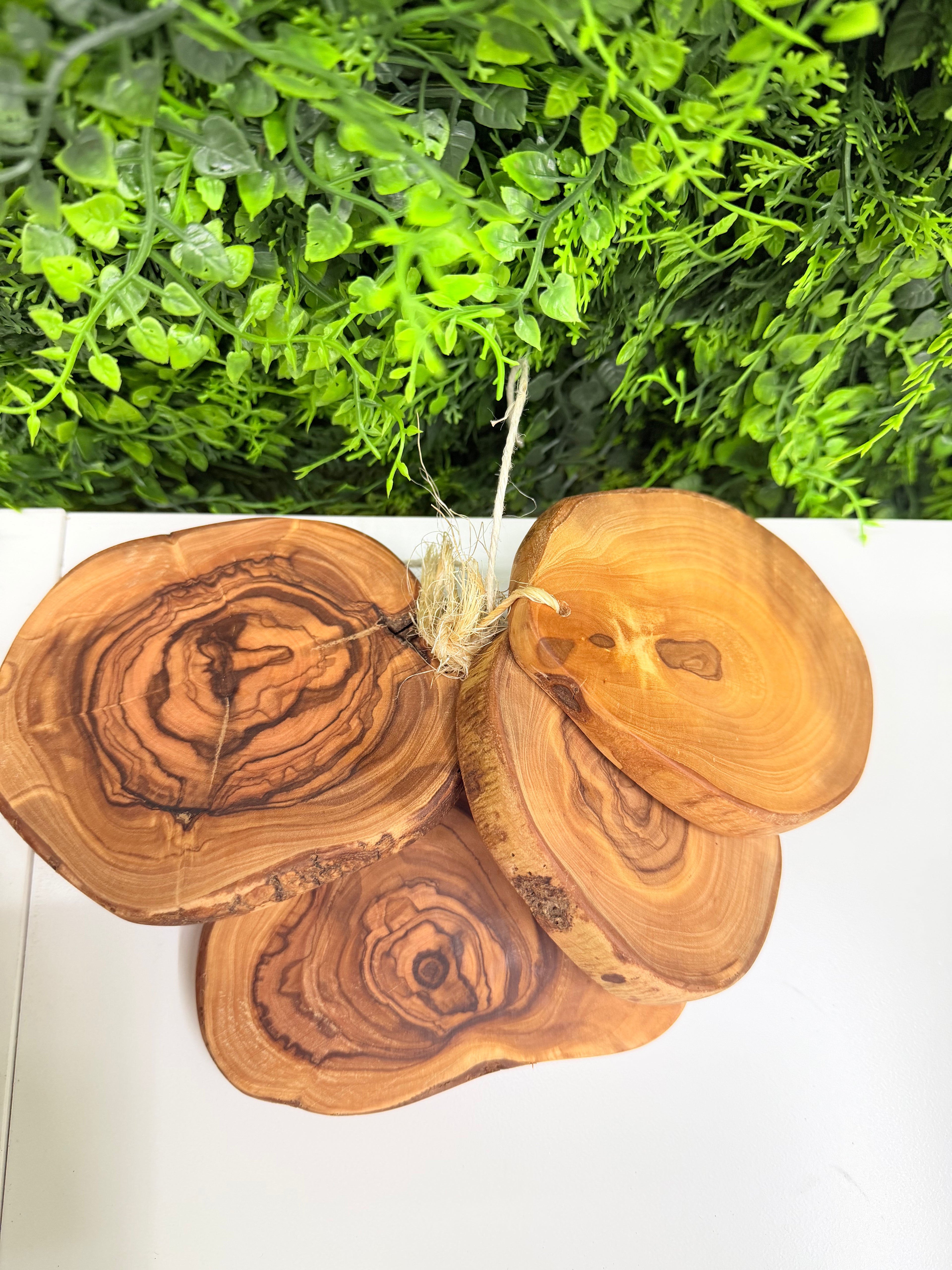 Real Olive Wood Coasters