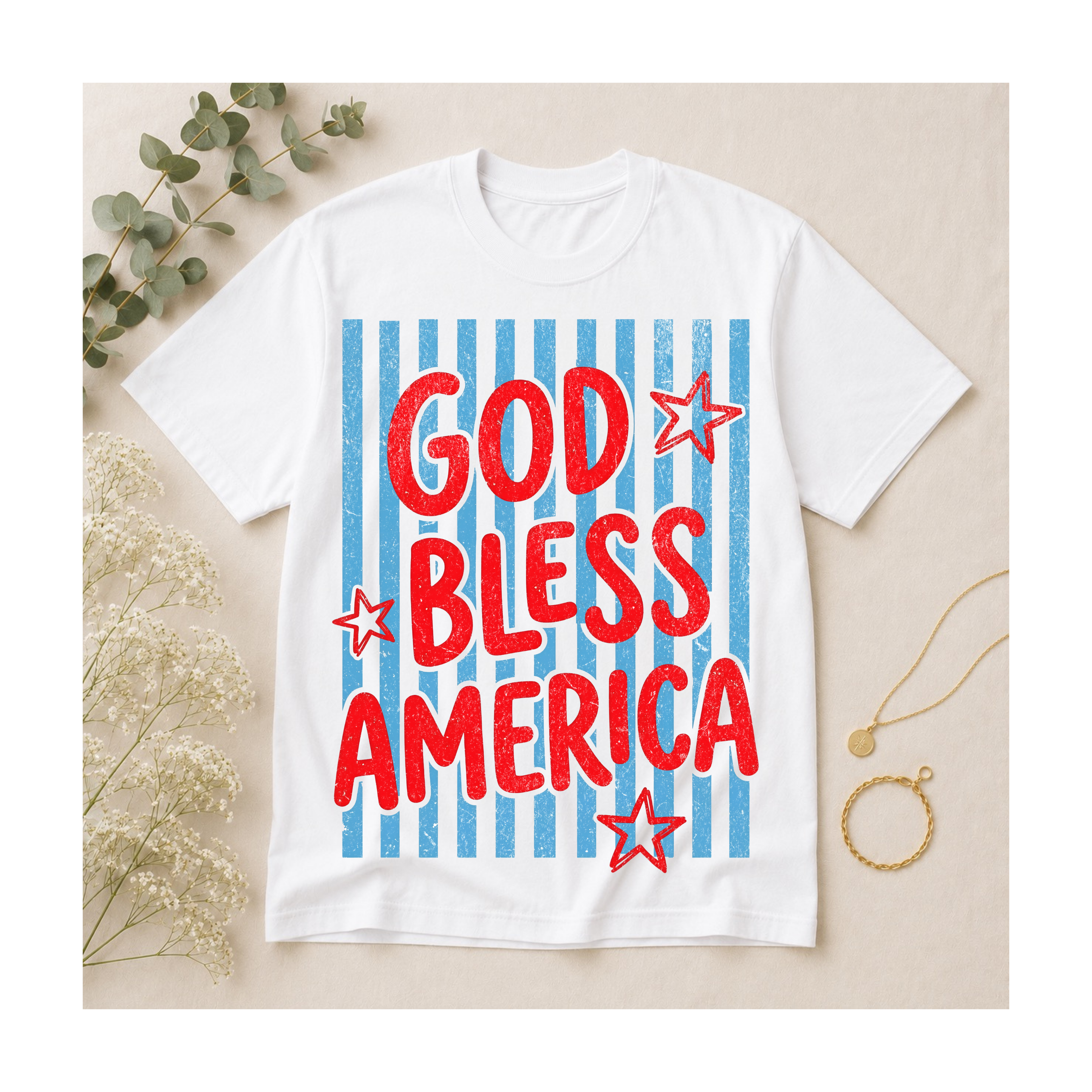 God Bless America Striped