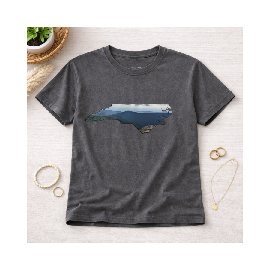 NC Shaped Mountain Graphic